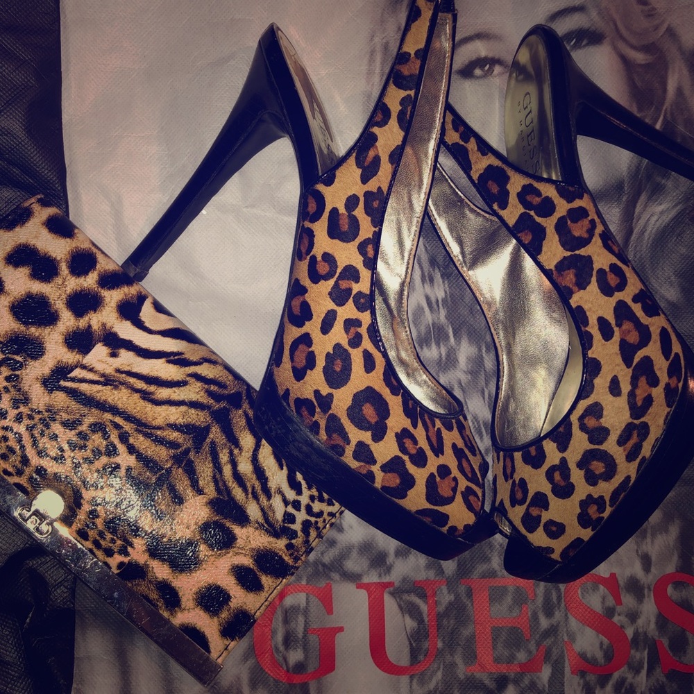 Leopard Guess heels